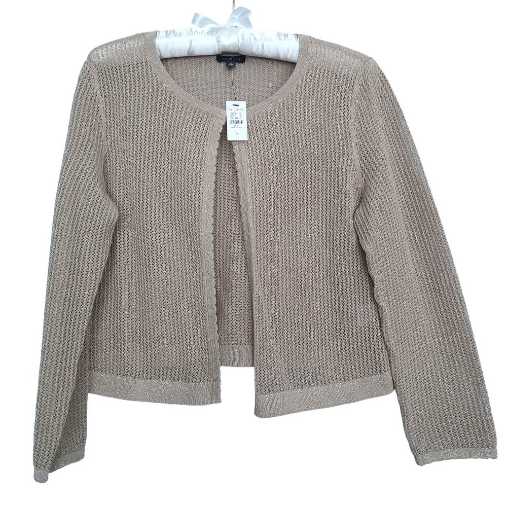 Talbots Metallic Open Stitch Shrug